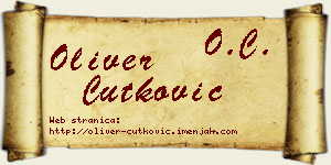 Oliver Ćutković vizit kartica